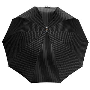 Herrenschirm – Nadelstreif, schwarz
